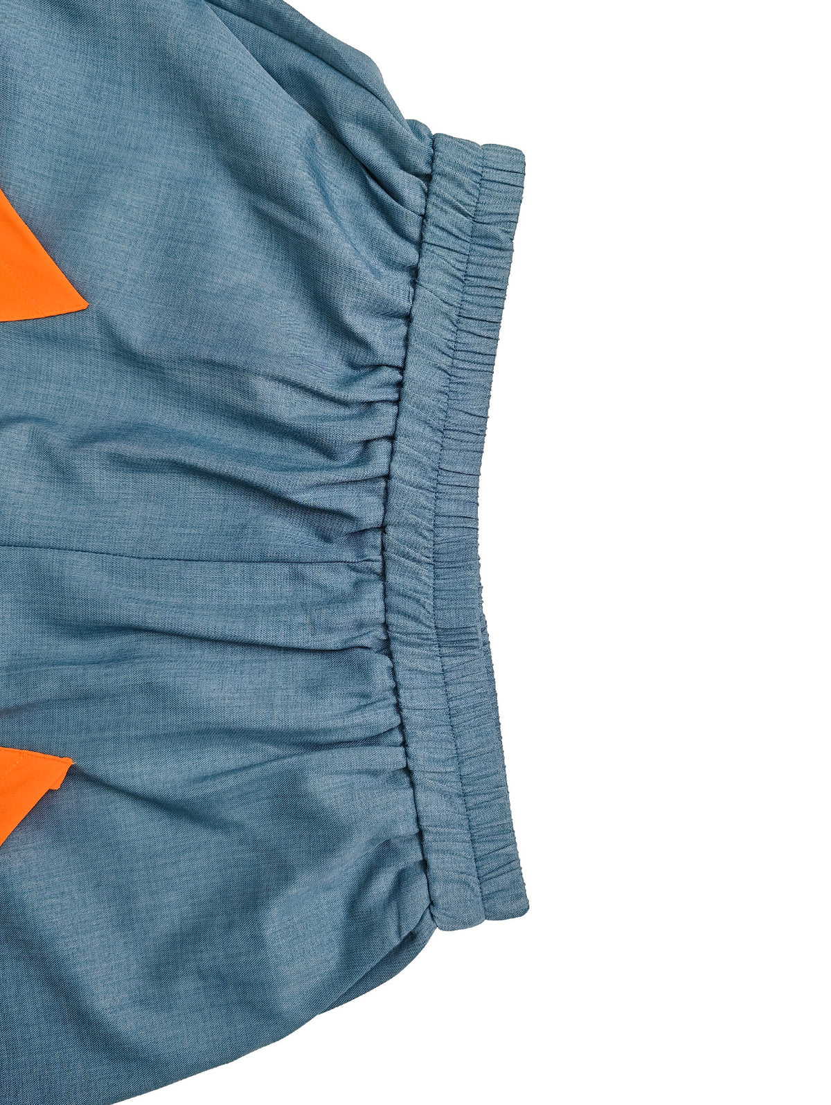 High Waisted Loose Contrast Color Elasticity Pockets Split-Joint Ninth Pants Trousers