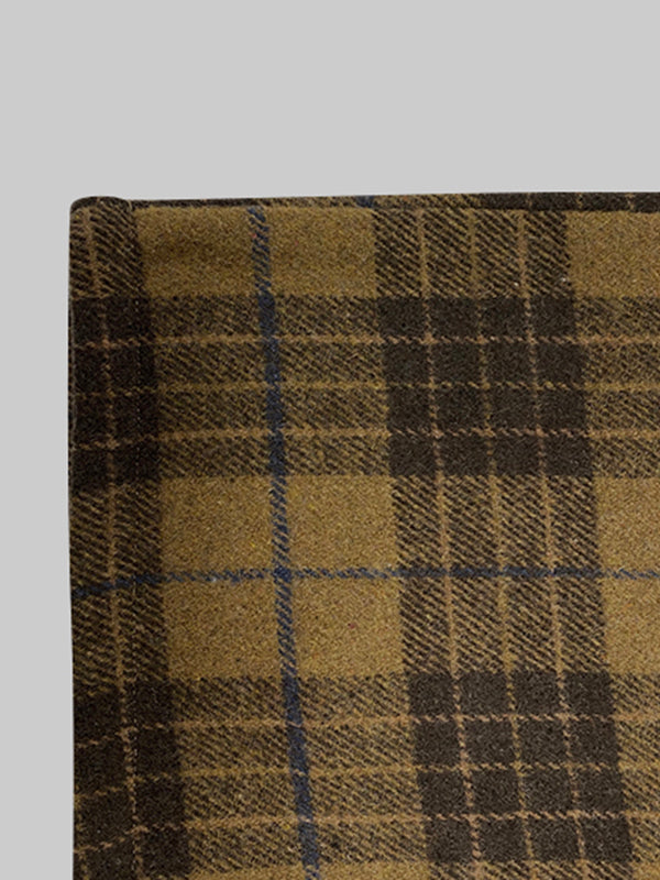 Plaid Split-Joint Lapel Woolen Coat Jackets