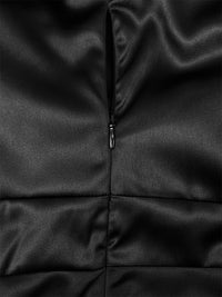 A-Line Three-Quarter Sleeves Pleated Pockets Solid Color V-Neck Midi Dresses