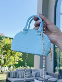Chains Geometric Zipper Crossbody Bags Satchels