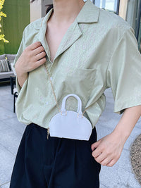 Chains Geometric Zipper Crossbody Bags Satchels
