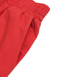 Elasticity Pockets Solid Color High Waisted Loose Trousers Pants