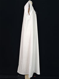 A-Line Loose Pleated Tied Round-Neck Midi Dresses