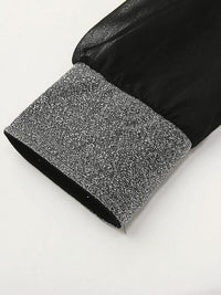 Long Sleeves Loose Elasticity See-Through Split-Joint V-Neck Mini Dresses