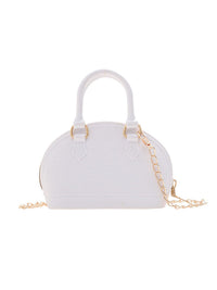 Chains Geometric Zipper Crossbody Bags Satchels