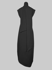 Solid Color Split-Side Loose Sleeveless Shawl Collar Maxi Dresses