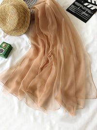 Sun-Protection See-Through Solid Color Shawl&Scarf