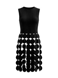 Sleeveless Solid Color Tasseled Round-Neck Tank Top