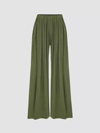 Loose Plus Size Elasticity Solid Color Split-Joint Pants Trousers