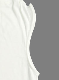 Asymmetric Pleated Solid Color Loose Sleeveless One-Shoulder Blouses&Shirts Tops
