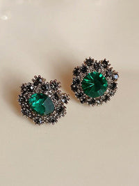 Geometric Rhine Stones Earrings Accessories