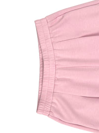 Cropped High Waisted Pleated Pockets Solid Color Pants Trousers