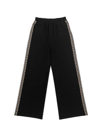 Loose Printed Solid Color Casual Pants Bottoms Trousers