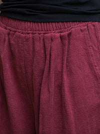 Wide Leg Elasticity Solid Color Pants Trousers
