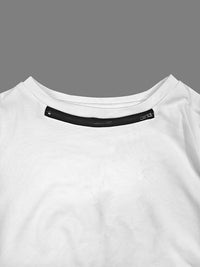Long Sleeves Contrast Color Drawstring Zipper Tees&Pants Two Pieces Set