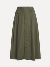 Loose No Belt Pockets Solid Color Skirts Bottoms