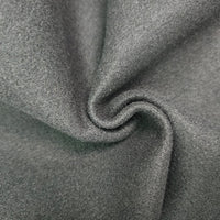 Long Sleeves Loose Solid Color Collarless Woolen Coat