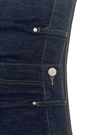 Loose Wide Leg Pleated Pockets Jean Pants Bottoms