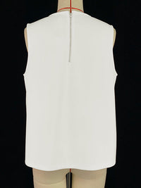 A-Line Loose Solid Color Split-Joint Round-Neck Vest Top