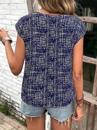 Loose Short Sleeves Plaid Round-Neck T-Shirts Tops