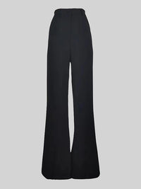 High-Waisted Solid Color Loose Wide Leg Trousers Pants