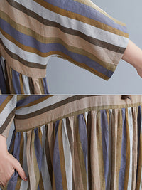 Original Stripe Round-Neck Dress