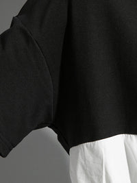 Original Falbala Split-Joint T-Shirts Tops