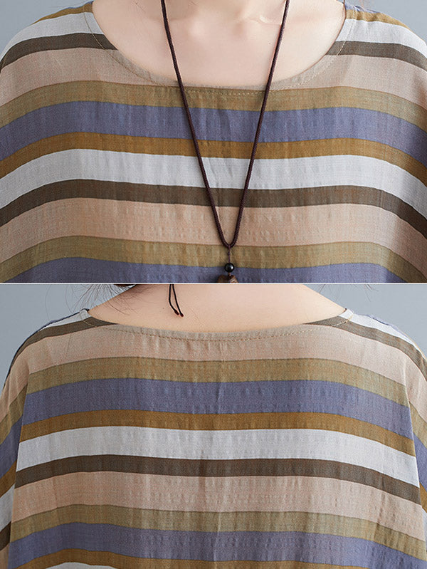 Original Stripe Round-Neck Dress