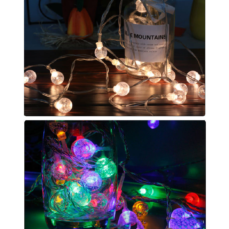 String Light LED Crystal Ball Waterproof Fairy Lighting for Garden Home Landscape Holiday Decoration