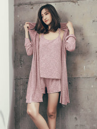 Leisure Three Pieces Outwear&T-Shirt&Pants Pajama Suit