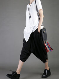 Casual Chiffon Cropped T-Shirt