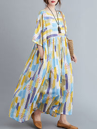 Original Print Round-Neck Dress