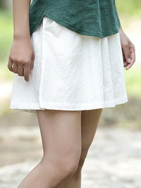 Comfortable Pure Color Linen Cotton Shorts