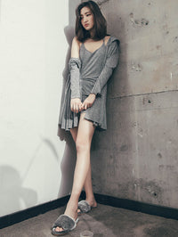 Leisure Three Pieces Outwear&T-Shirt&Pants Pajama Suit