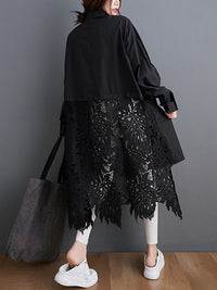 Original Solid Irregularity Hollow Dress