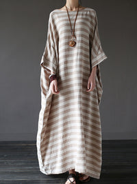 Vintage Loose Striped Dress