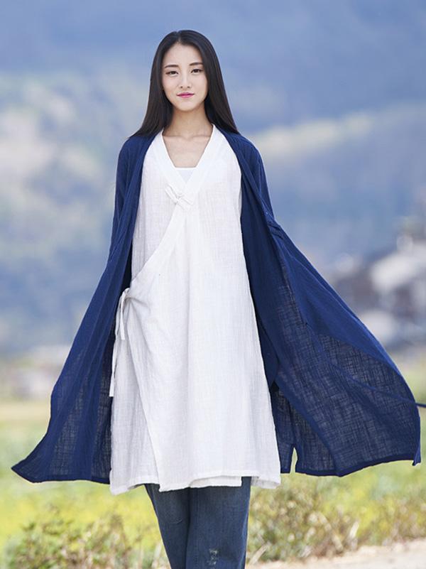 National Style Botton Cotton Cover-up