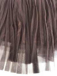 Elastics Waist Gauze Hemline Skirt