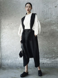 Solid Linen Loose Harem Pants