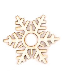 Hollow Christmas Snowflake Wood Piece For DIY Craft