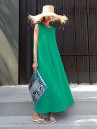 Casual Cotton Sleeveless Long Dress