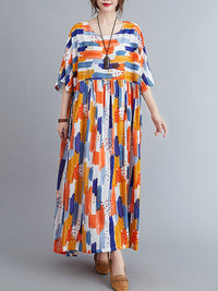 Original Print Round-Neck Dress