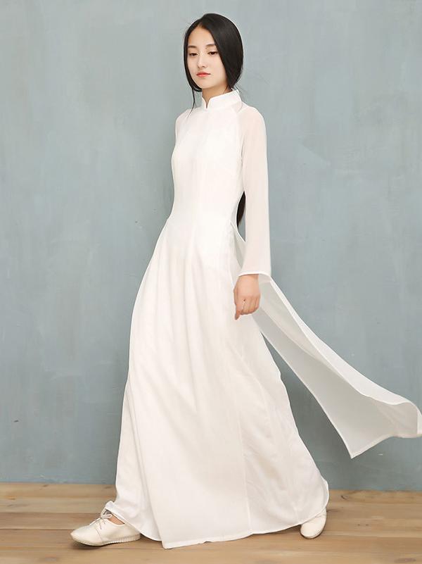 Split-side Long Ao Dai Cheongsam Dress