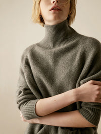 Warm Knitting High-neck Sweater
