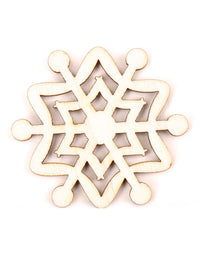 Hollow Christmas Snowflake Wood Piece For DIY Craft