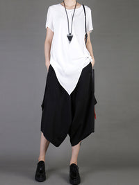 Casual Chiffon Cropped T-Shirt