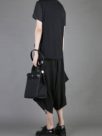 Casual Chiffon Cropped T-Shirt