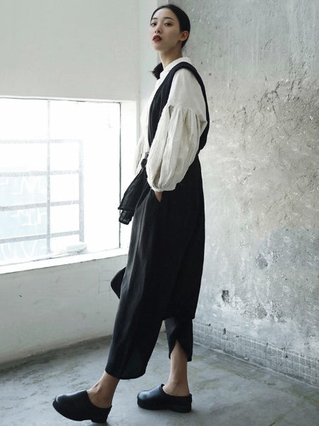 Solid Linen Loose Harem Pants