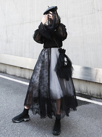 Casual Grenadine Bubble Skirt