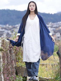 National Style Botton Cotton Cover-up